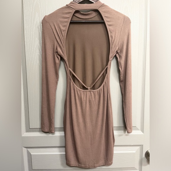 Princess Polly Jace mini dress size 6 light brown - Picture 4 of 10